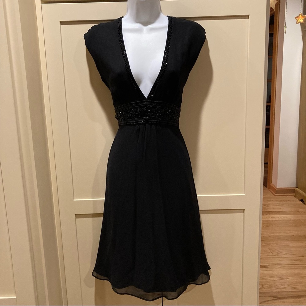 Garnet Hill black silk dress